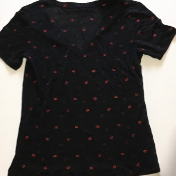 Rails Cara Black Kiss Me Shirt Size S - Picture 3 of 4